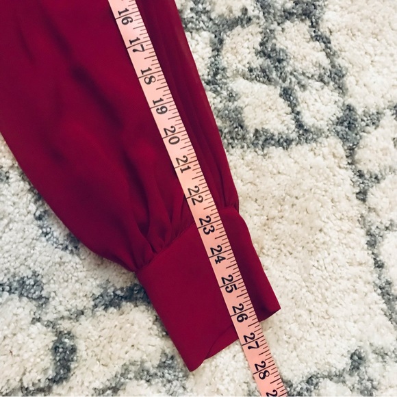 Express Raspberry Pink Wrap Blouse - Picture 8 of 11